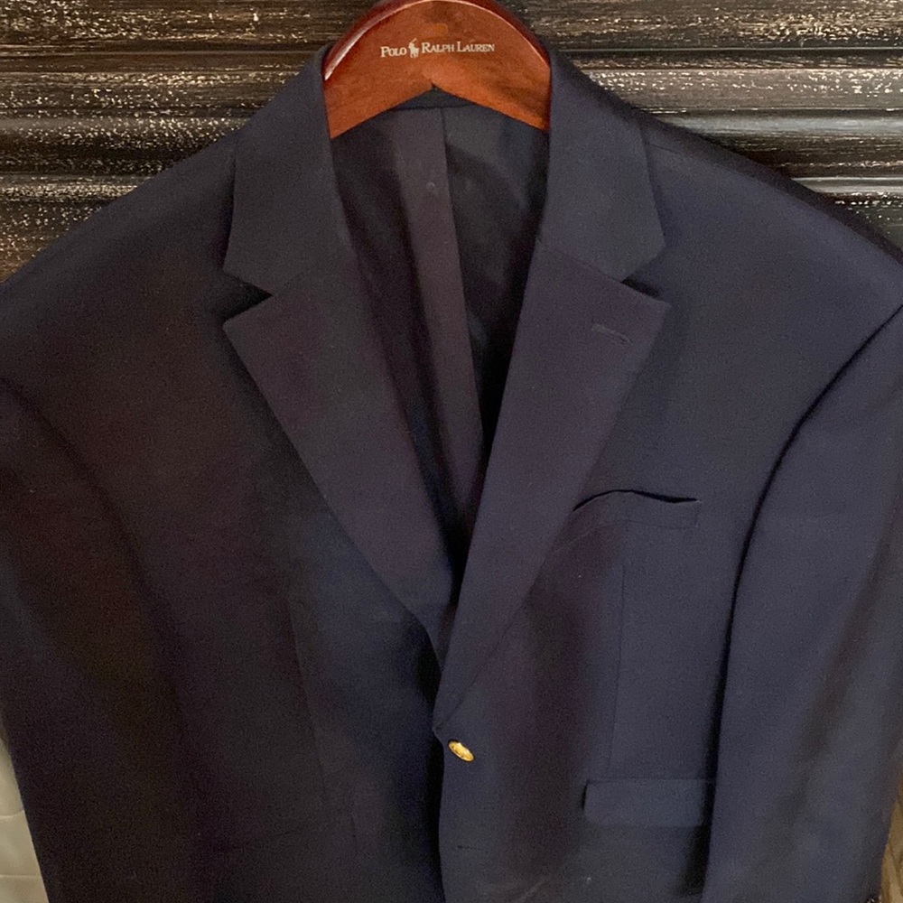 Ralph Lauren polo navy blazer with gold buttons, size 42 reg